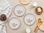 Hermia Point Heaven - Juego de 6 Platos de Postre Navideños de Porcelana 19.3x19.3x2 cm